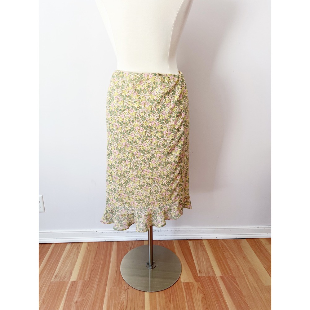 Wild‎ Fable Y2K Inspired Midi Skirt Multi Color Ditsy Floral Ruffle Hem XXL - Picture 5 of 7
